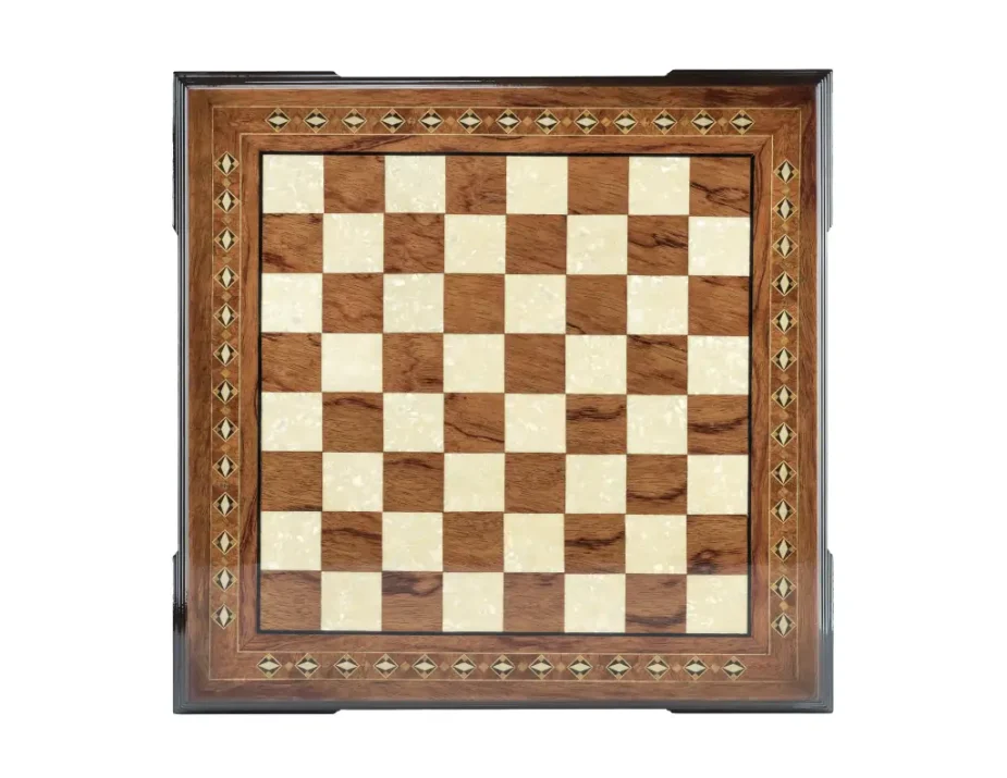 Luxury wooden Pearl chessboard | Natural wod