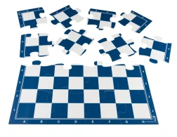 Puzzle chess board blue 50x50 | Classic size chessboard