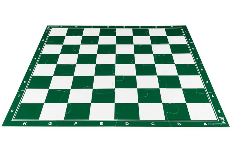 Puzzle chess board green 50x50 | Easy transport of your chessboard