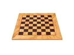 Wooden chessboard olive and wenge 50x50 |  Handmade wooden chessboard