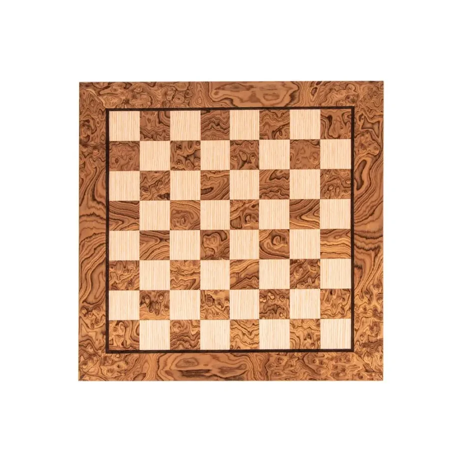 Wooden chessboard walnut and oak 40x40 | Impressive wooden chessboard