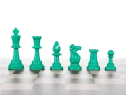 Green Plastic Chess Pieces | Chess-market.com