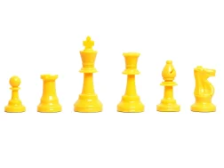 Plastic chess pieces Yellow | Chess-market.com