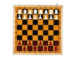 Magnetic demo chessboard folding in half + pieces | Magnetic chessboard ideal for clubs and schools