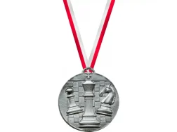 Silver chess medal | Ideal for tournaments