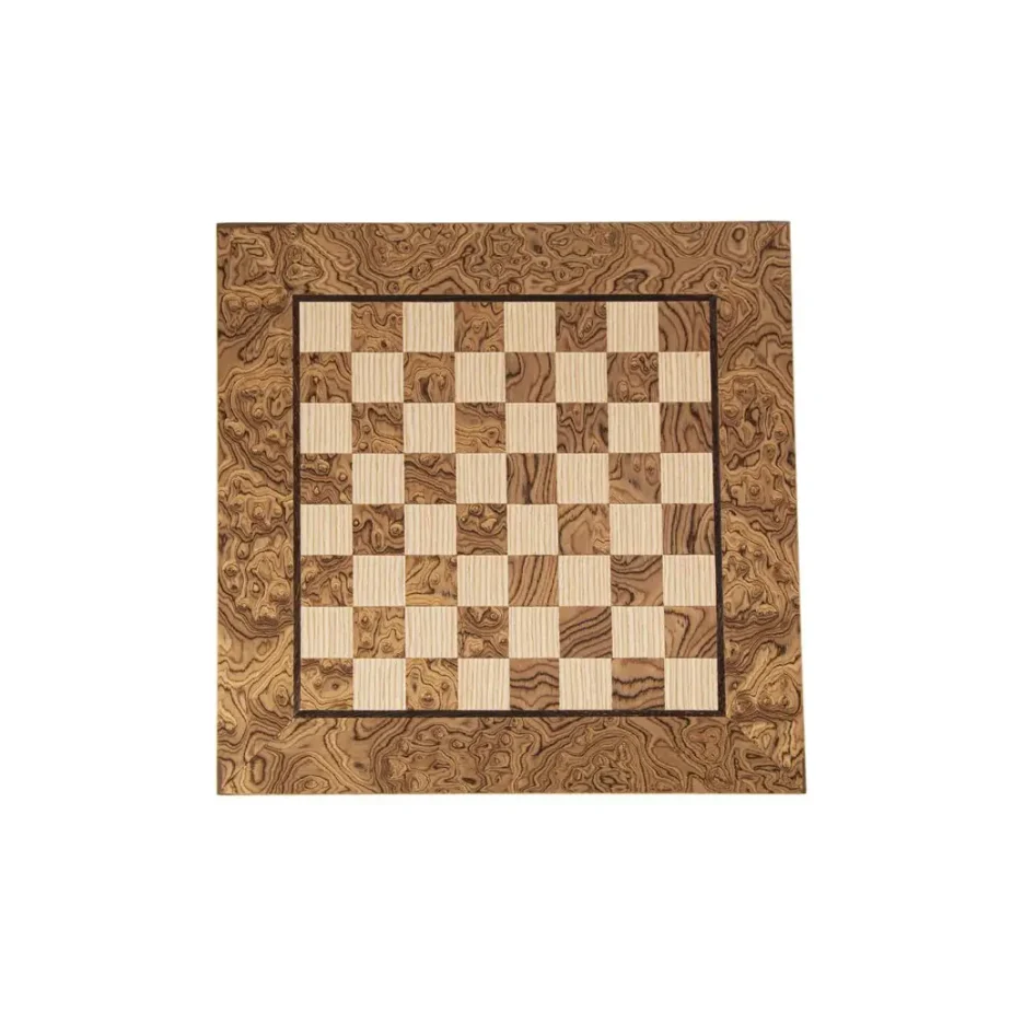 Wooden chessboard walnut and oak 34x34 | Chessboard made of high quality walnut and oak