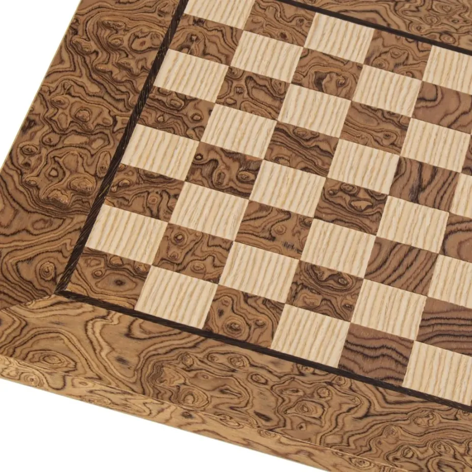 Wooden chessboard walnut and oak 34x34 | Modern design