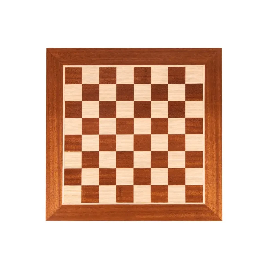 Mahogany and oak wooden chessboard 34x34 | Wooden chessboard solid in construction