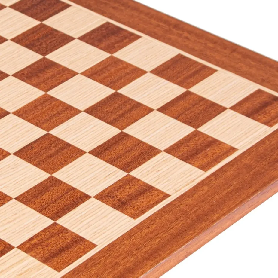 Mahogany and oak wooden chessboard 34x34 | Chessboard with modern design